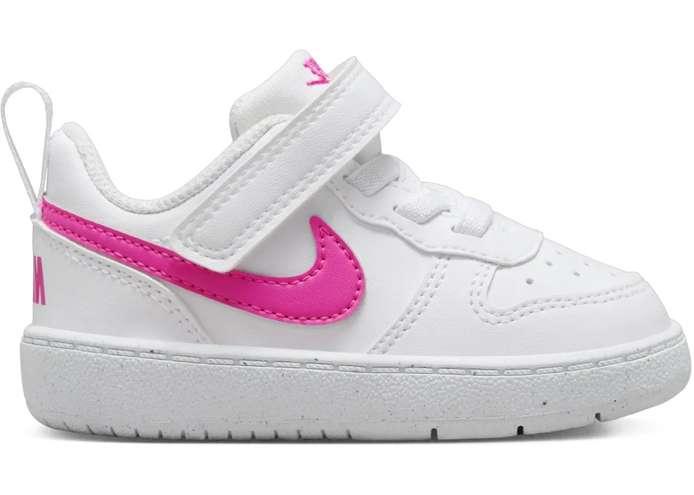 Детские кроссовки для мальчиков с низким профилем Nike Court Borough Low Recraft Nike, White Laser Fuchsia
