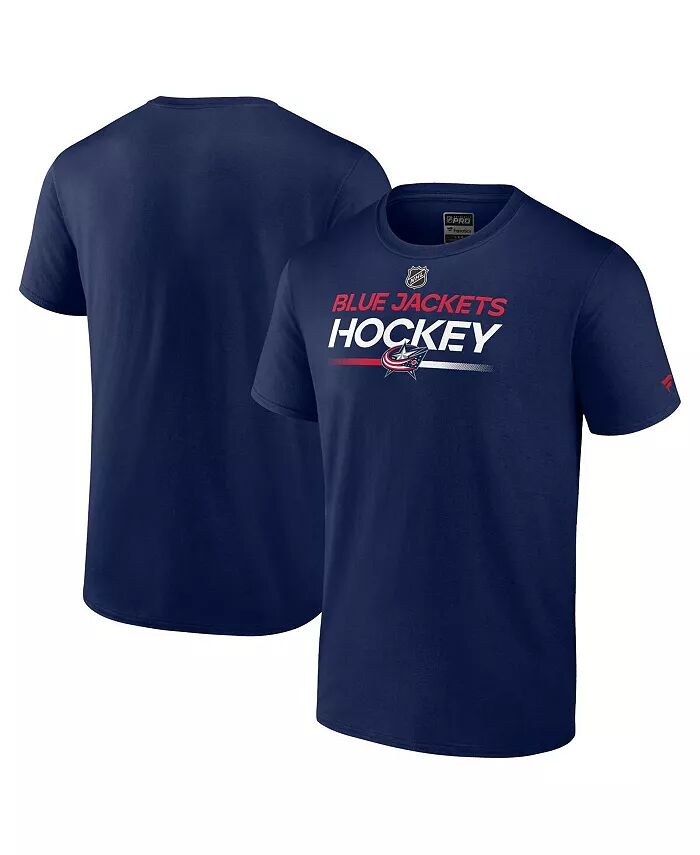 

Мужская темно-синяя футболка Columbus Blue Jackets Authentic Pro Primary Replen Fanatics