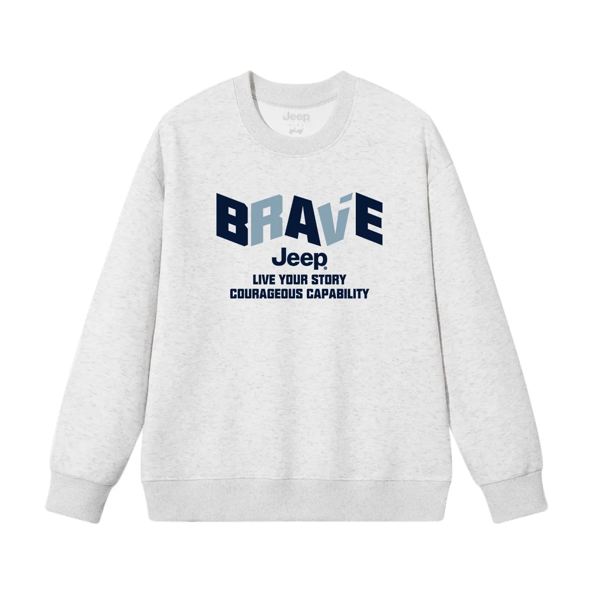 Детский свитшот с круглым вырезом Jeep Grade School, Heather Grey