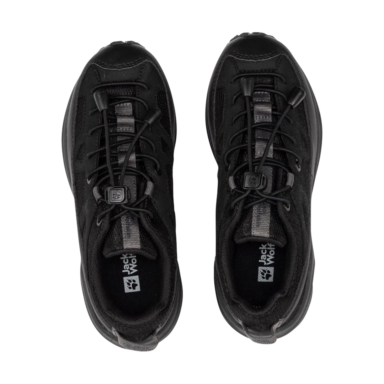 Детские кроссовки с быстрой шнуровкой Jack Wolfskin, Black