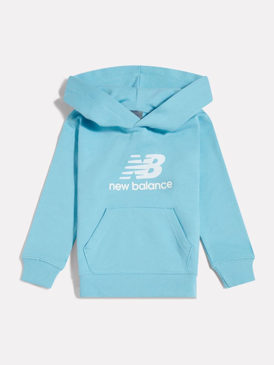 Худи New Balance с логотипом Stacked Logo, хлопок, Coral Blue