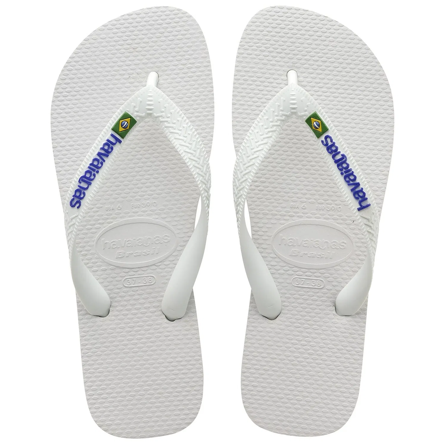 Шлепанцы детские с логотипом Brasil Logo Havaianas, белый