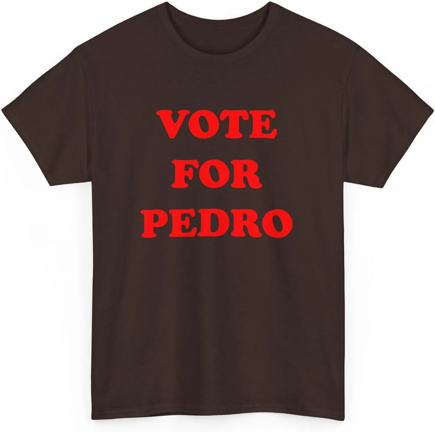 Женская футболка с принтом Vote for Pedro Tee, тёмно-шоколадный — фото 3