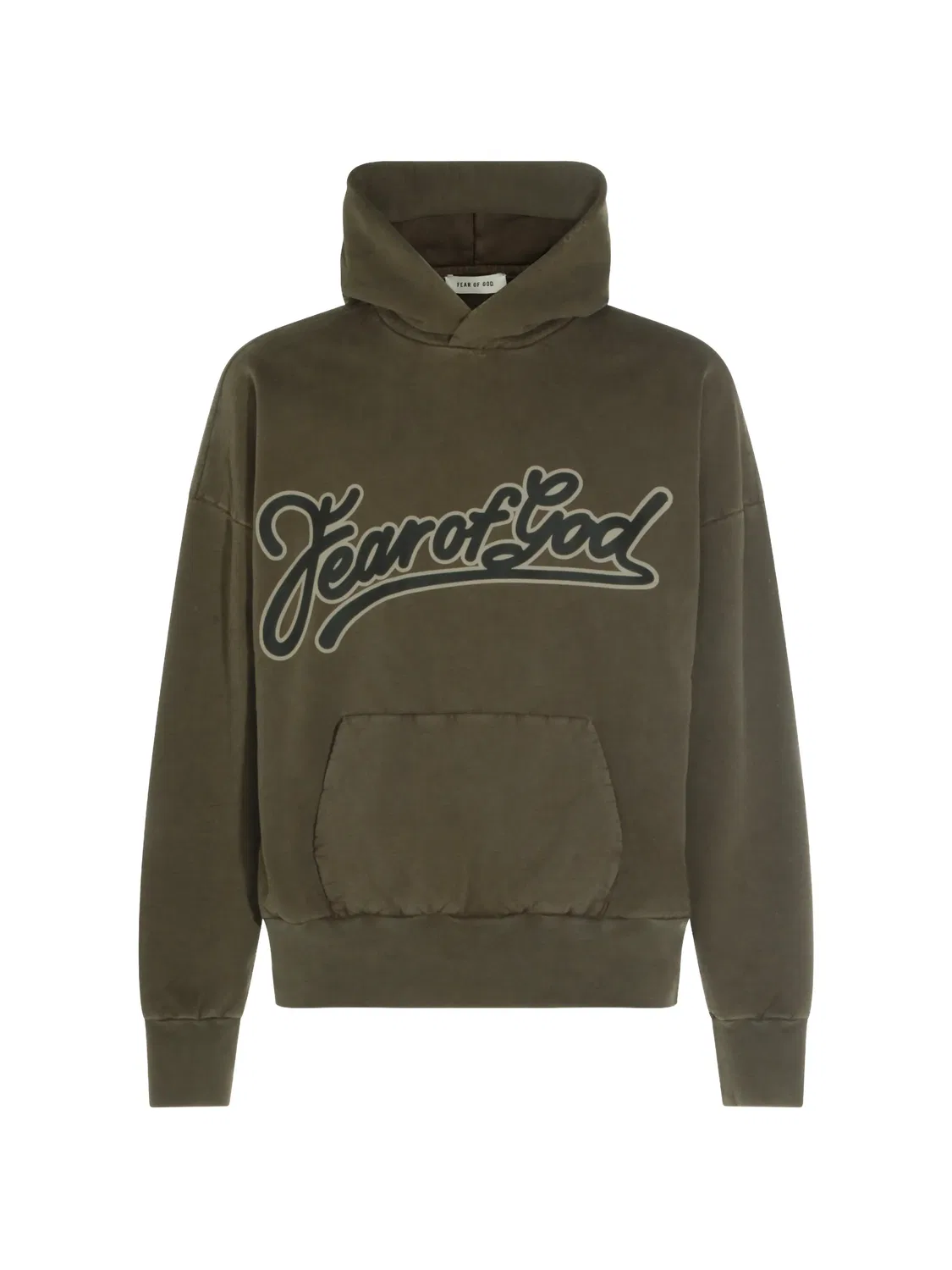 Худи с логотипом коричневое Fear Of God, коричневый