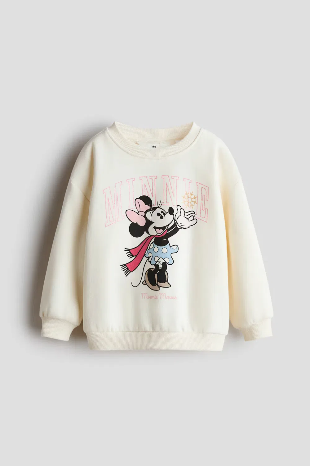 Толстовка с принтом H&M, Weiß/Minnie Maus