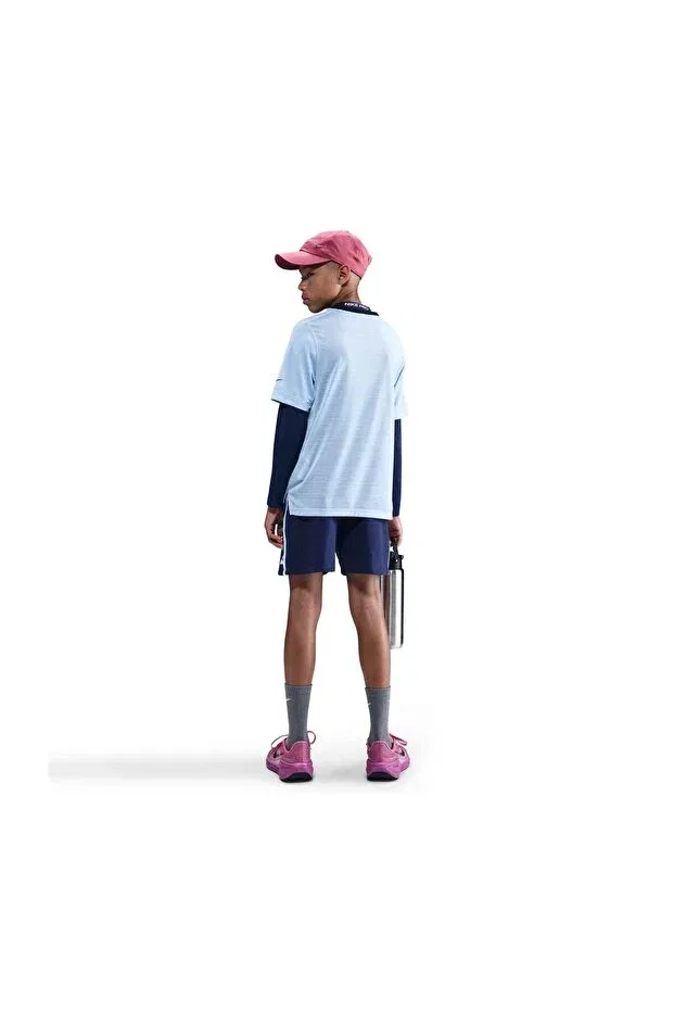 Детские спортивные шорты для девочек с регулируемым поясом Nike, Navy Blue — фото 4