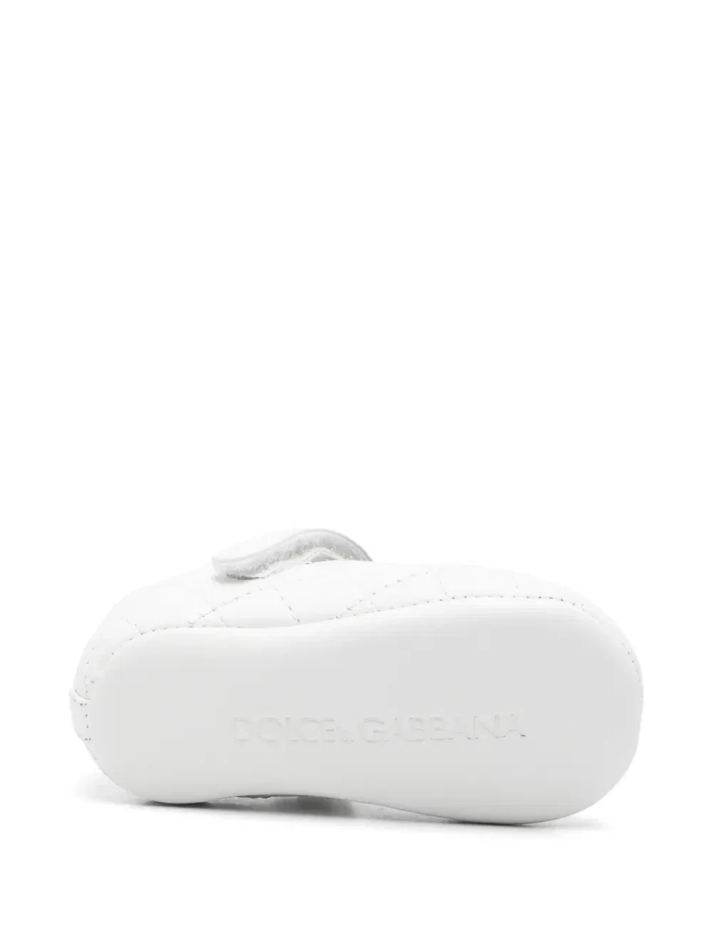 Балетки стеганые с логотипом Dolce & Gabbana Kids, белый — фото 4