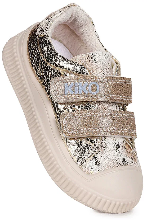 Детские повседневные туфли для девочек на липучке Kiko Kids, Gold
