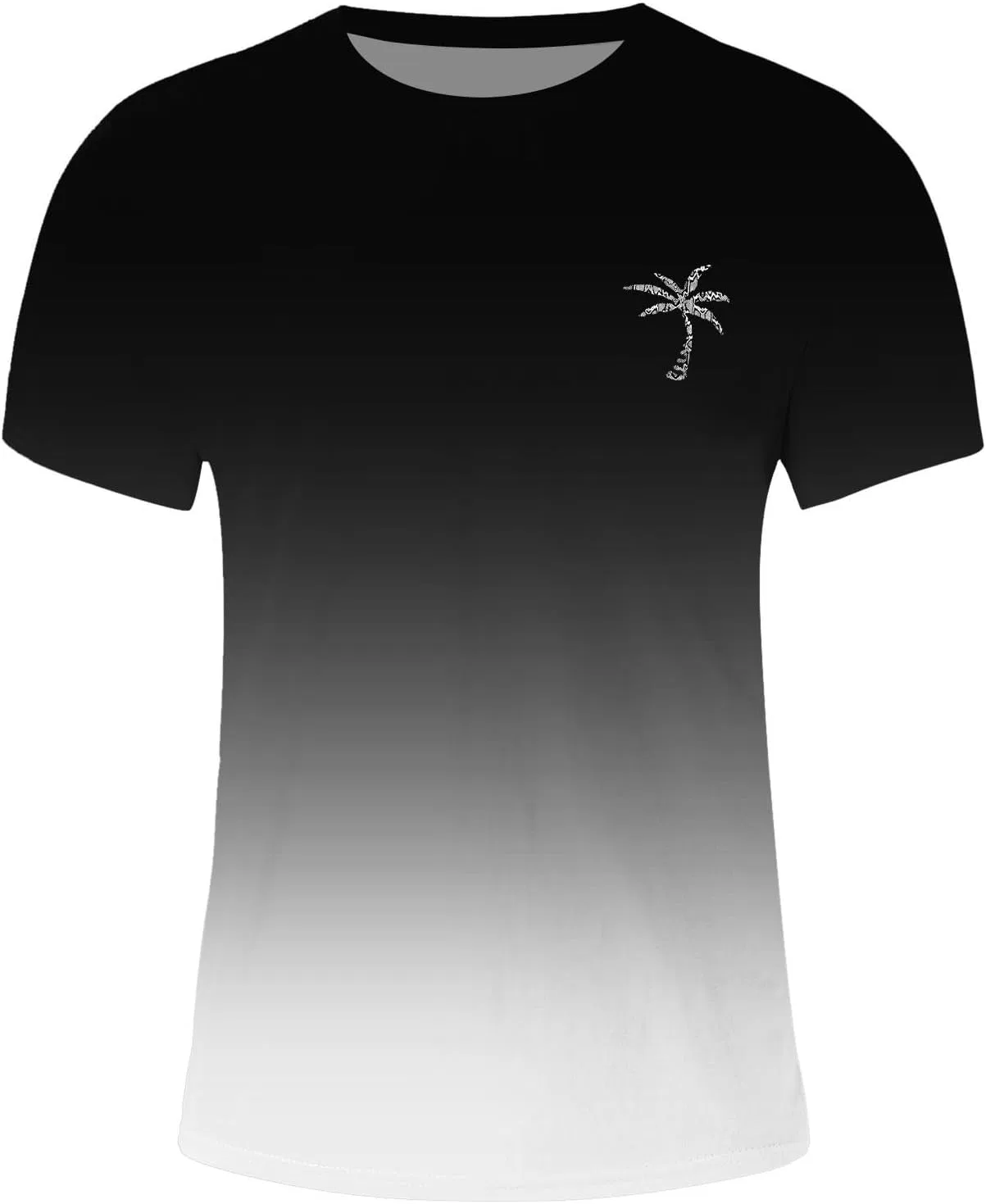 Мужская футболка с V-образным вырезом и рукавом 3/4, Black