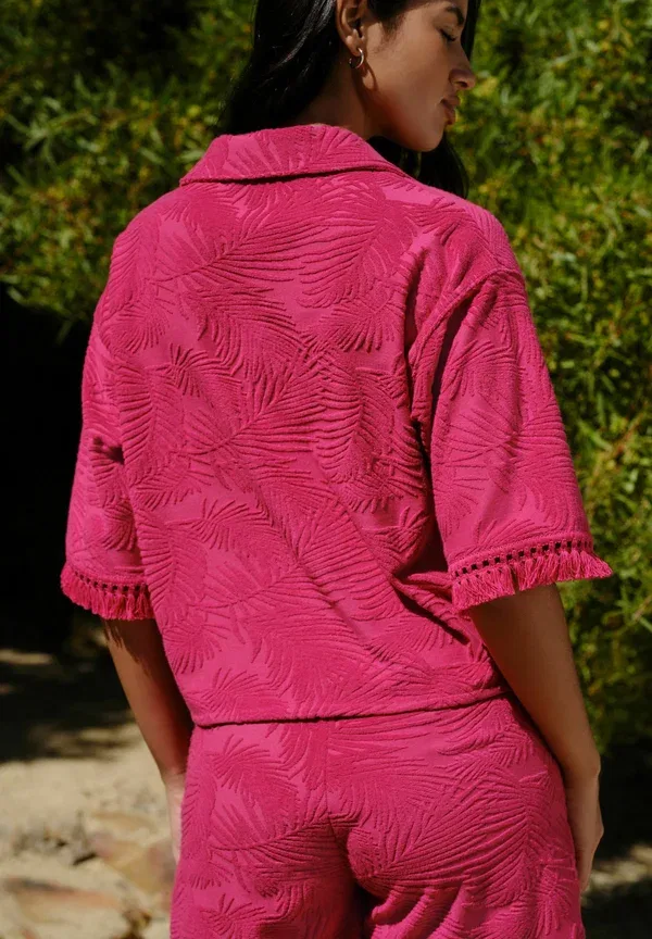 Футболка свободного кроя Polo shirt Next, Magenta Pink, розовый — фото 4