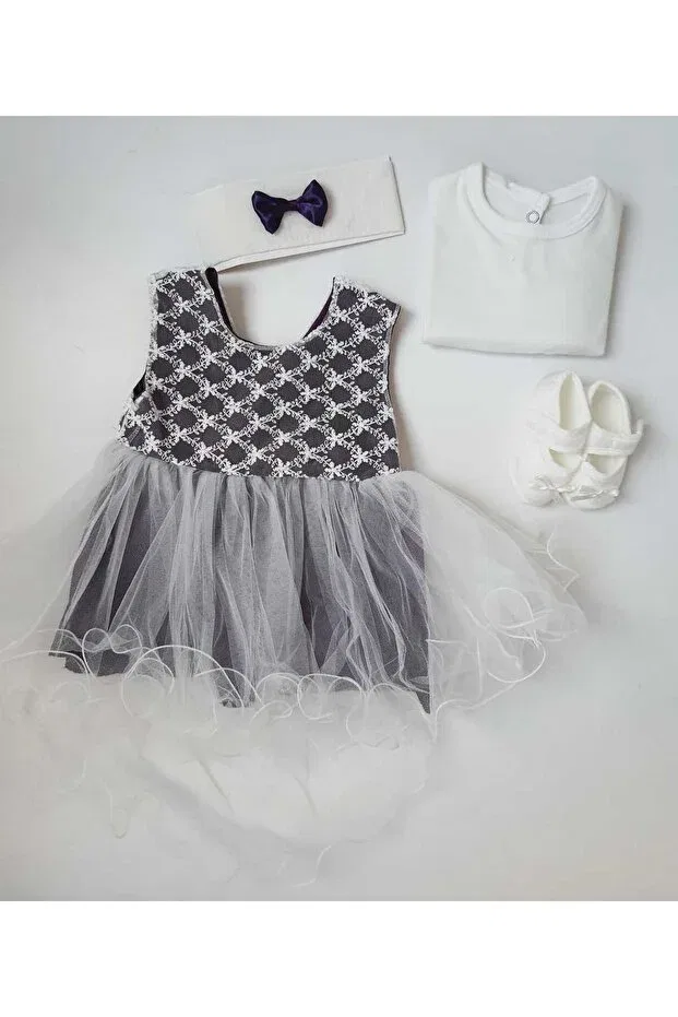 Детское платье для девочек кружевное Pileki Baby, Purple — фото 4