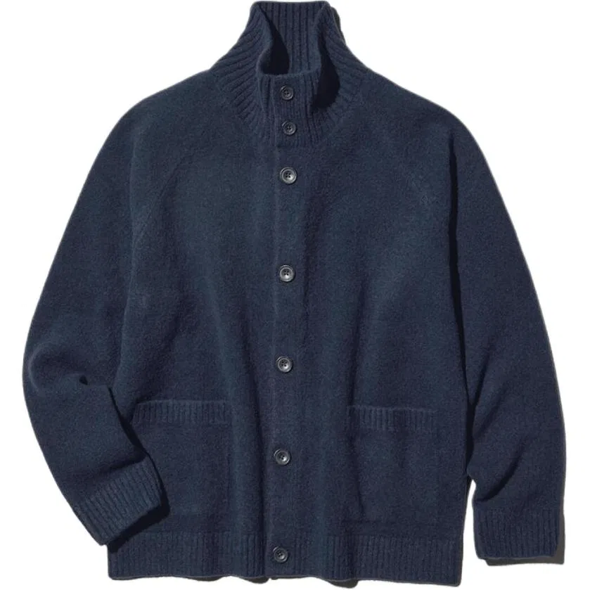 Мужской свитер с высоким воротником Navy Blue UNIQLO