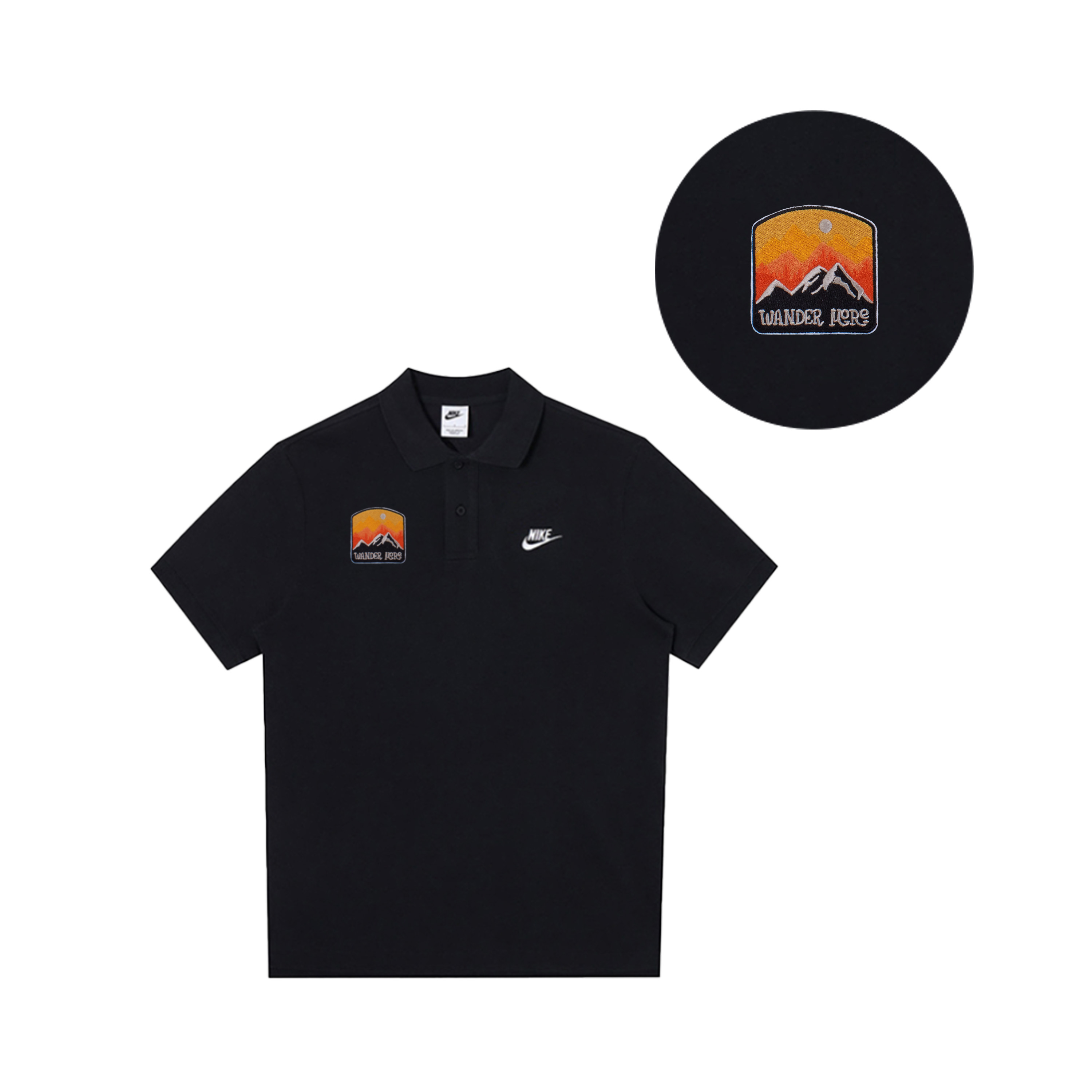 

Nike Спортивная поло мужская black, Черный, Nike Спортивная поло мужская black