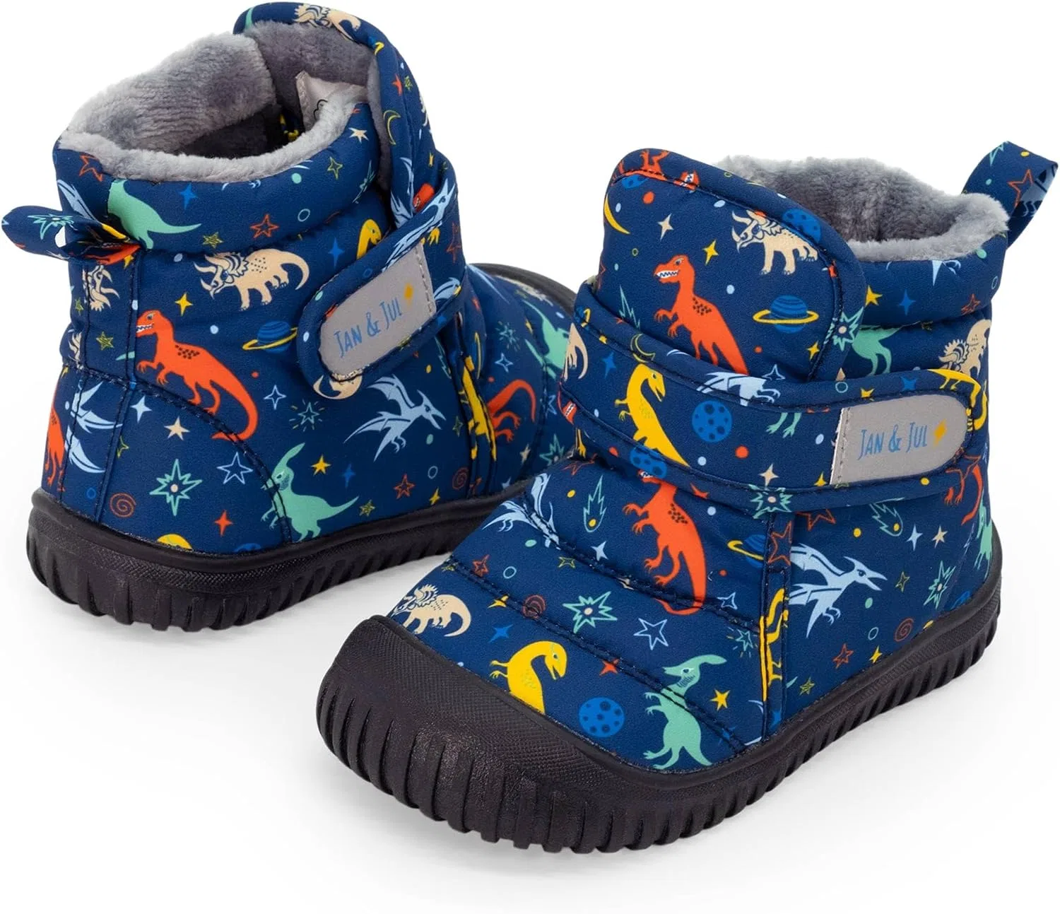 Детские снежные ботинки для мальчиков Toasty-Dry JAN & JUL, Toasty-Dry Space Dinos — фото 3