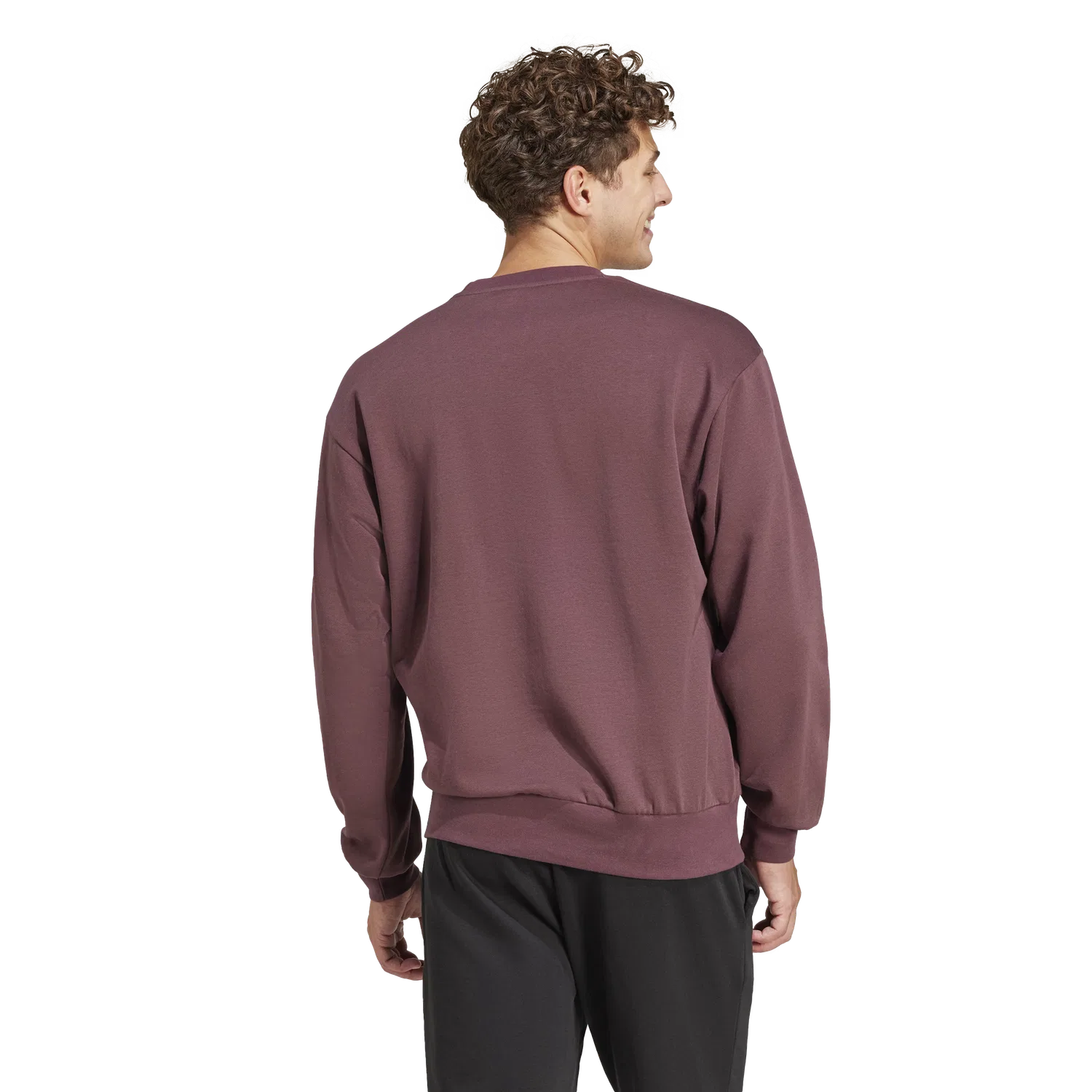 Мужская толстовка с круглым вырезом Adidas, цвет Aubergine — фото 3