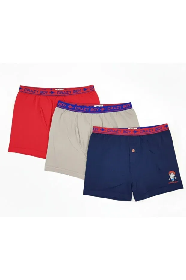 Детские боксеры для мальчиков хлопковые комплект 3 шт Colorful boy's boxer 3 pack Beyaztoptan, Multicolor