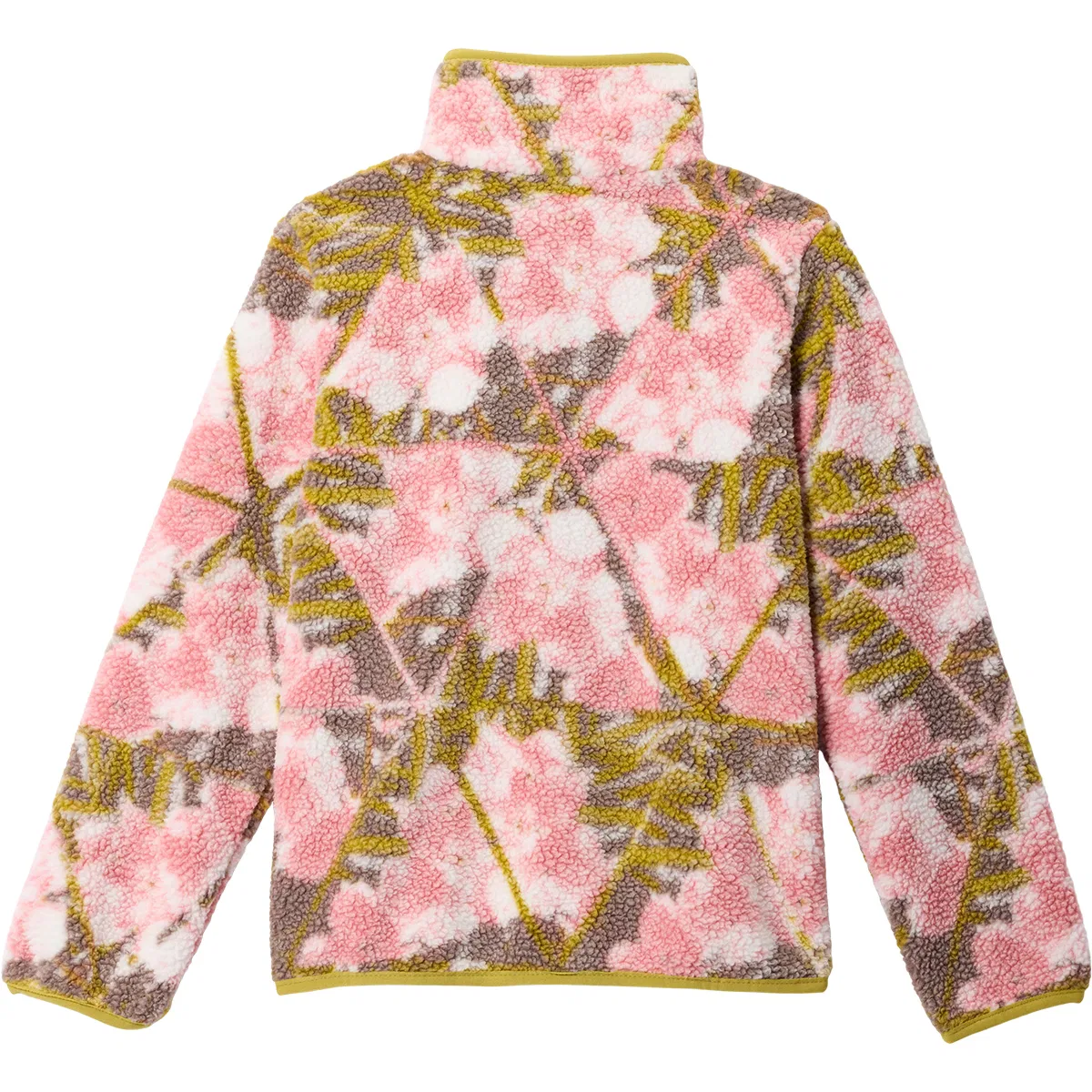 Детское флисовое пальто с принтом Helvetia II Printed 1/2-Snap Fleece Columbia, Pink Agate Florascope/Flint Grey — фото 2