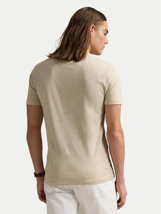 Футболка slim fit Polo Ralph Lauren, бежевый — фото 3