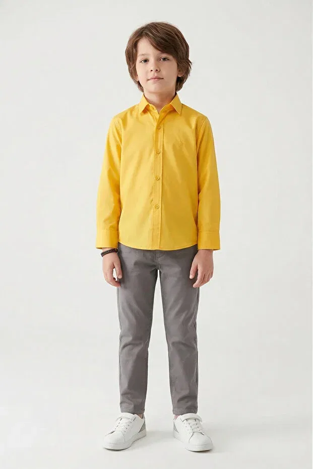 Детская рубашка для мальчиков с длинным рукавом Basics Doctor Junior, Golden Yellow