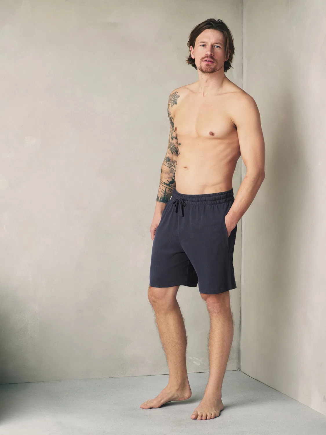 Пижамные шорты Indigo Blue Jersey Check 2 Pack Next, синий индиго — фото 3
