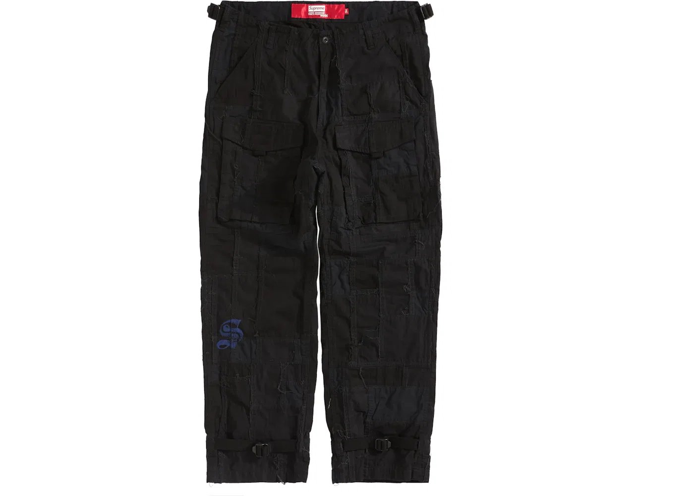 Мужские брюки-карго с пэчворком Pant Supreme, Black — фото 2
