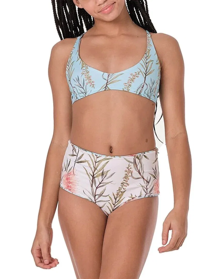 Детский купальник с цветочным принтом Submarine In And Out Swimwear, зеленый