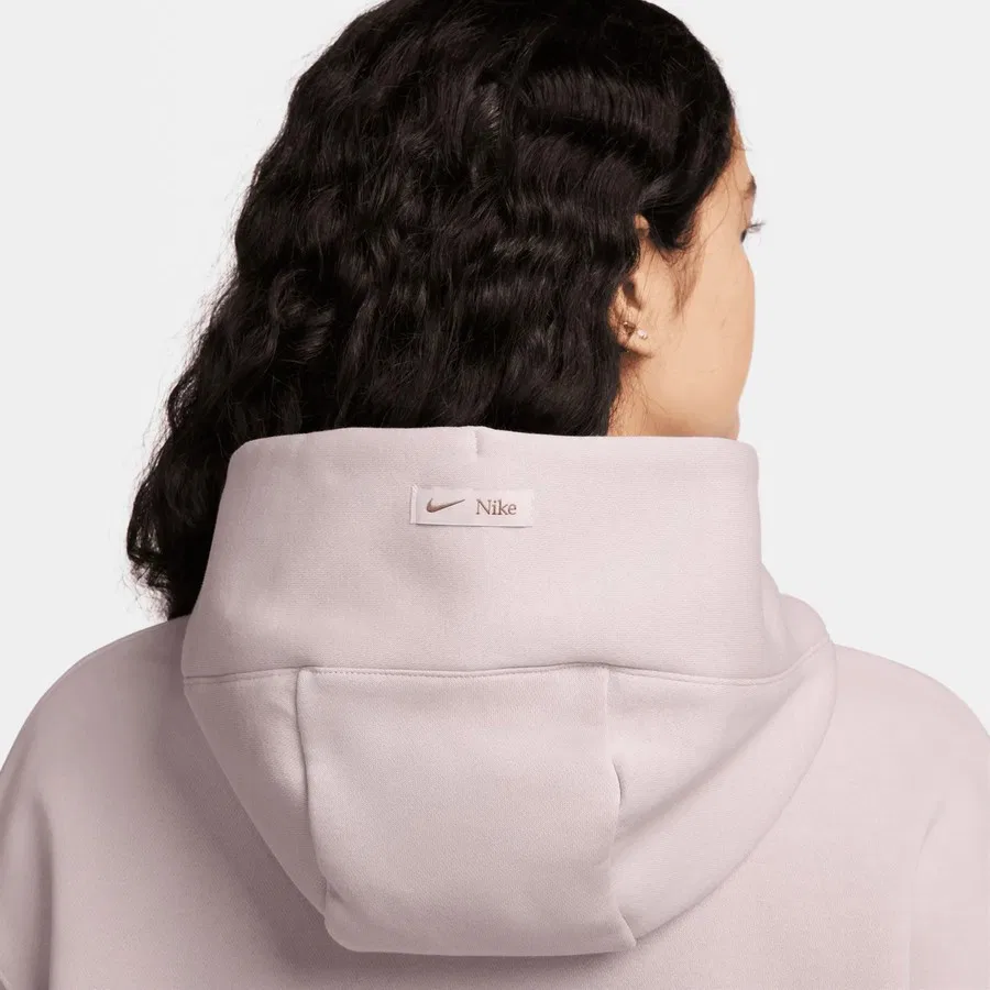 Женский худи oversize с капюшоном, модель Phoenix Fleece, Nike, Сиреневый — фото 4