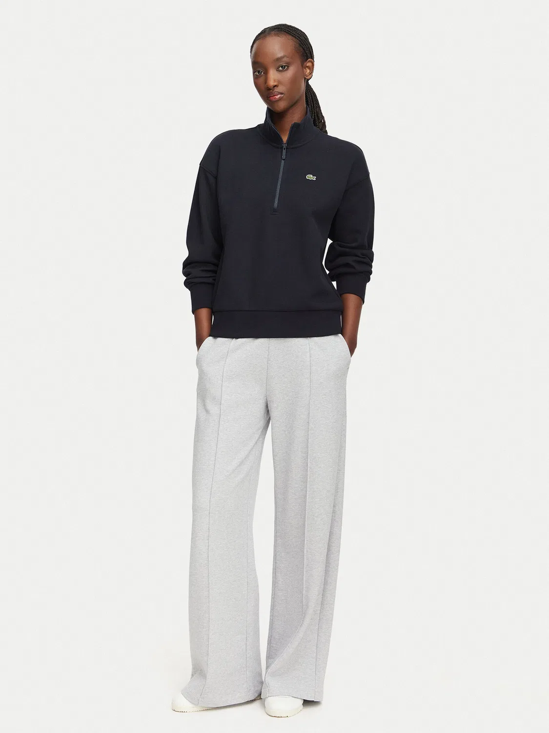 Женская толстовка стандартного кроя Lacoste, темно-синий — фото 2