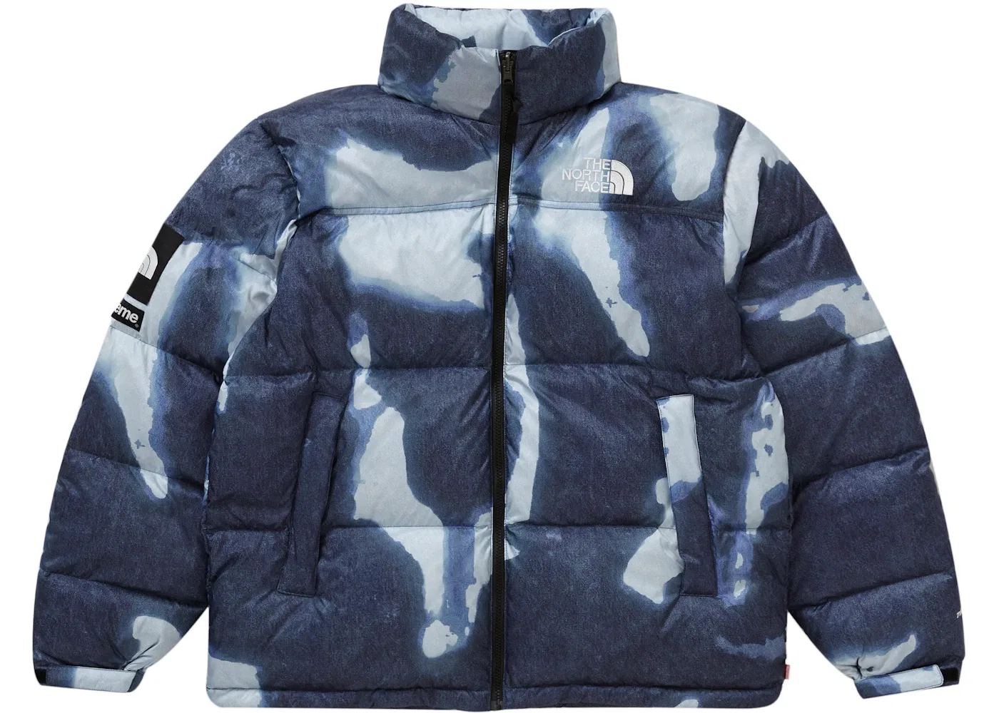 Мужская куртка с принтом Bleached Denim Print Supreme The North Face, Indigo
