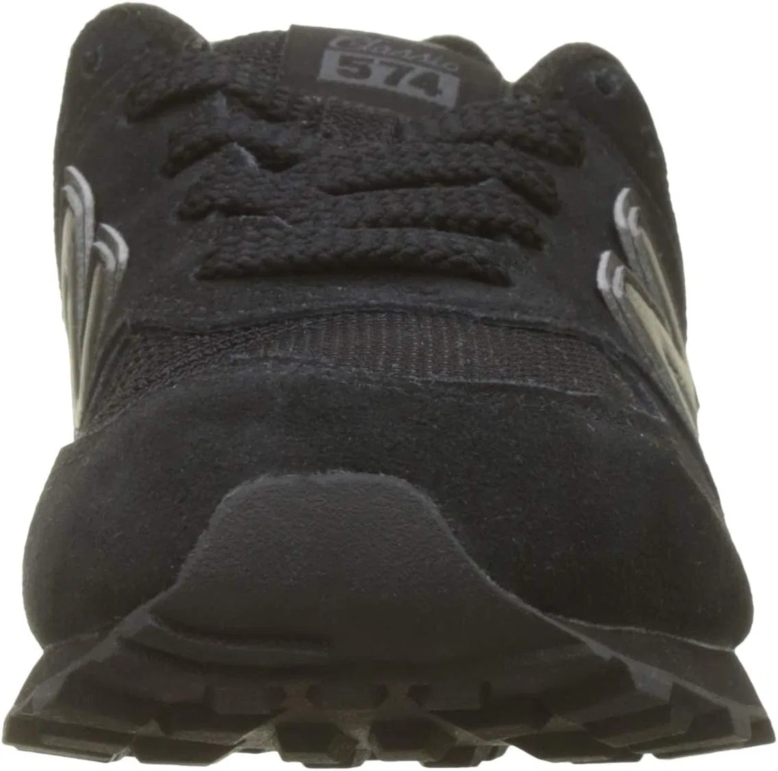Детские кроссовки для девочек с замшевым верхом 574 V1 New Balance, Black — фото 2
