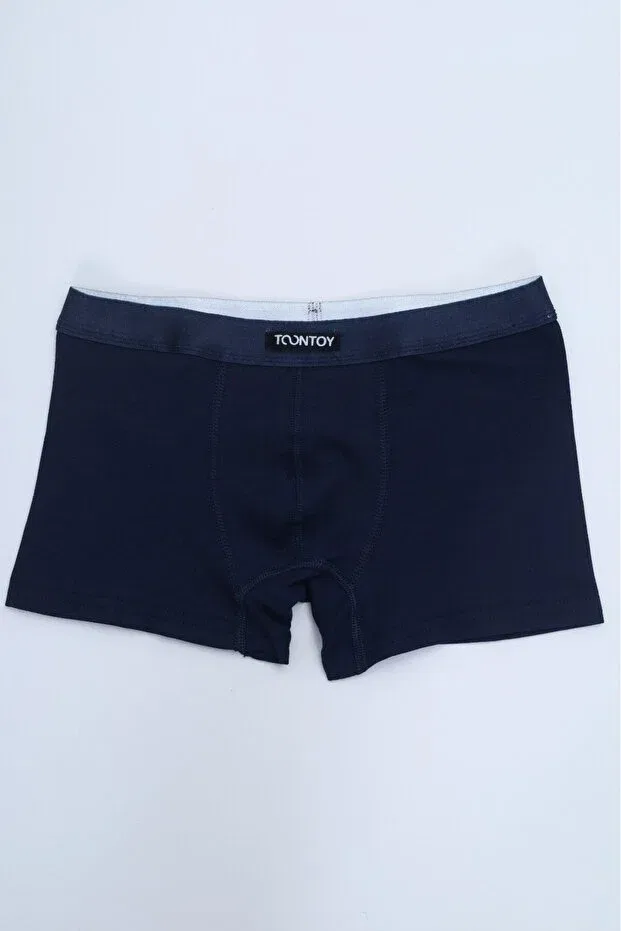 Детские боксеры для мальчиков хлопковые с принтом Toontoy, Navy Blue-Charcoal Gray-White-Gray Melange — фото 2