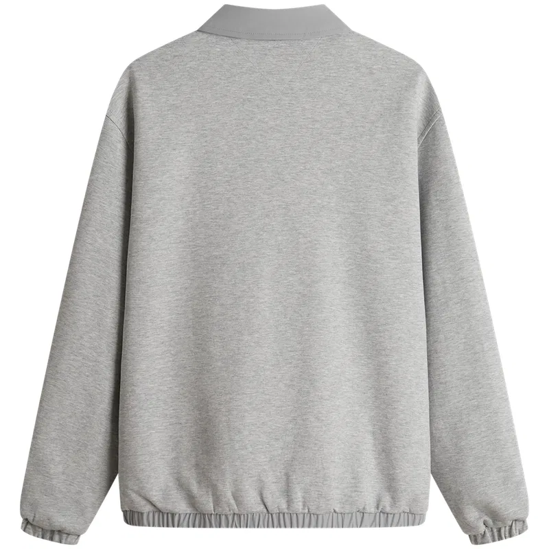 Мужской свитшот с отложным воротником Gray/Gray P01 Tommy Hilfiger, Серый — фото 3