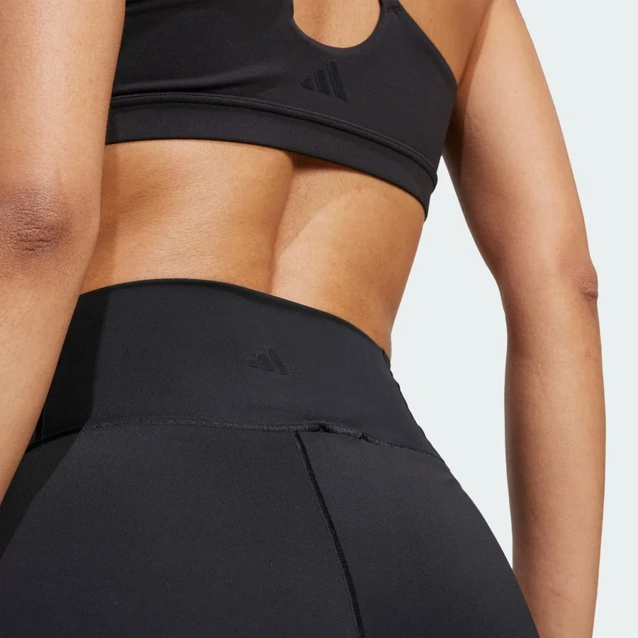 Леггинсы спортивные с высокой посадкой All Me Luxe adidas, Черный — фото 4