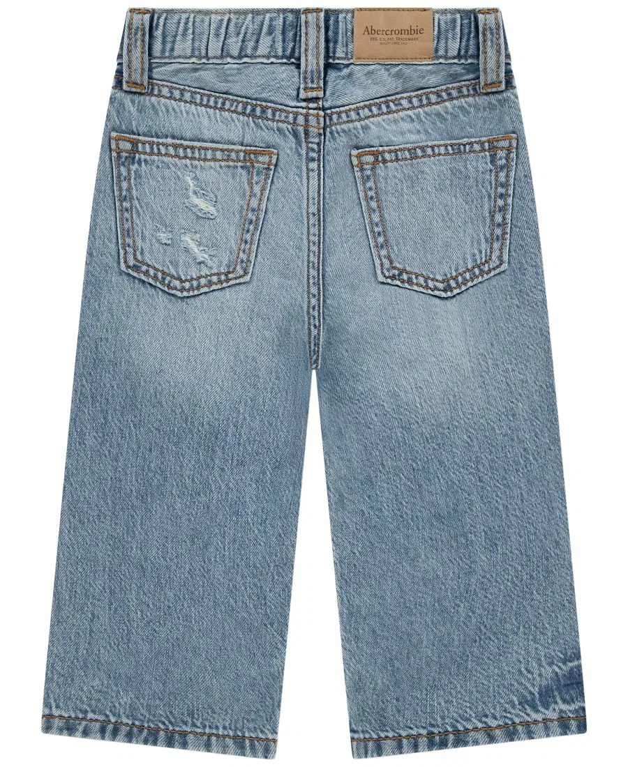Джинсы мешковатые с эффектом потертости Baby Boys' Destroyed Baggy Jeans abercrombie kids, Drip — фото 2
