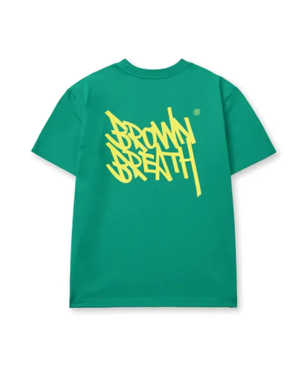 Футболка Kids tag tee Brownbreath Kids, зеленый — фото 2