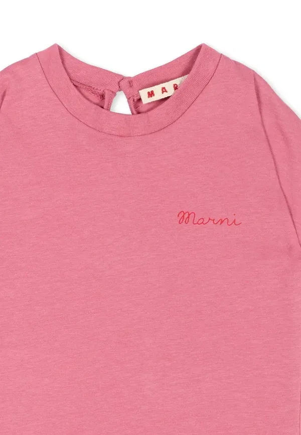 Футболка с пуговицами Marni Pink, розовый — фото 3