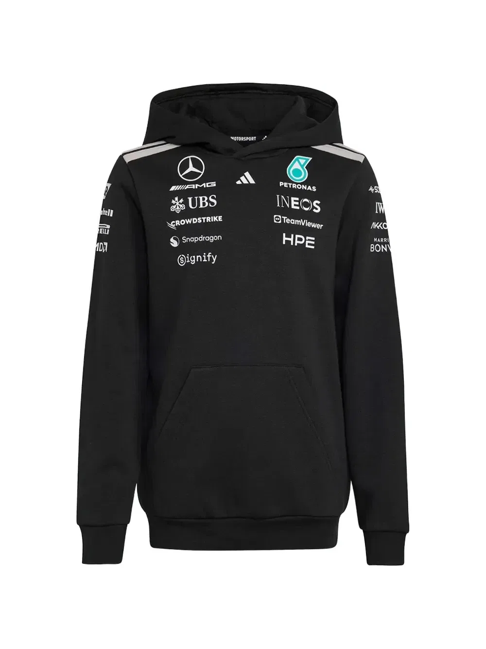 Худи команды Формулы-1 Mercedes-AMG Petronas X Driver Adidas Kids, черный