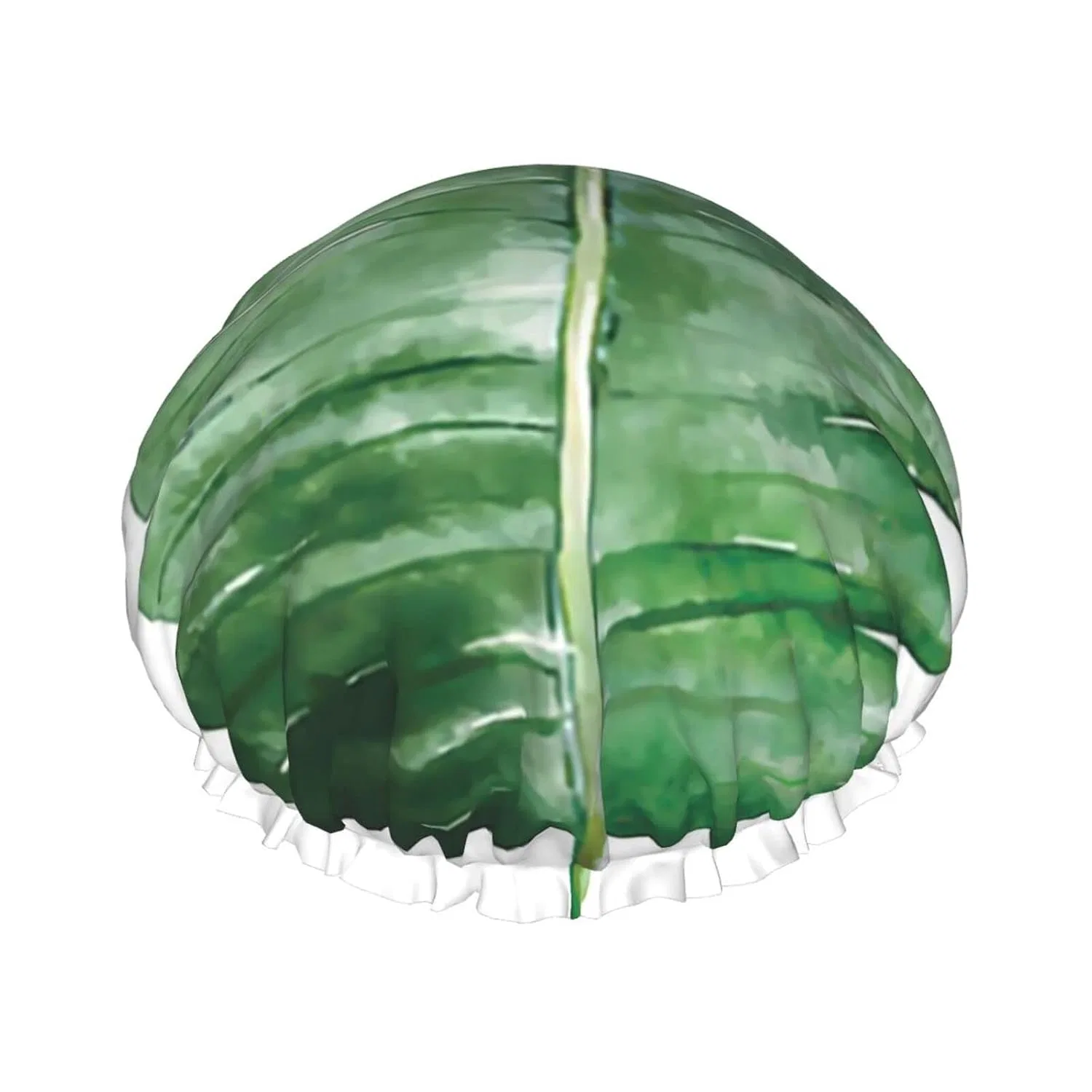 Шапочка для душа Watercolour Large Leaves Green Plant, Ahdyr, двойной слой, водонепроницаемая
