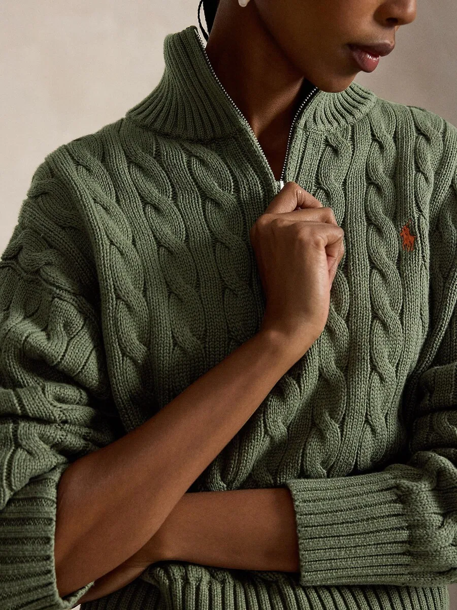 Свитер Polo Ralph Lauren оливкового цвета — фото 2