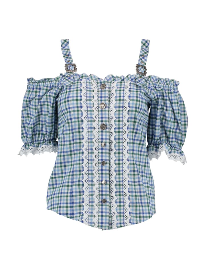 

Традиционная блузка Земира темно-зеленого цвета OS-Trachten