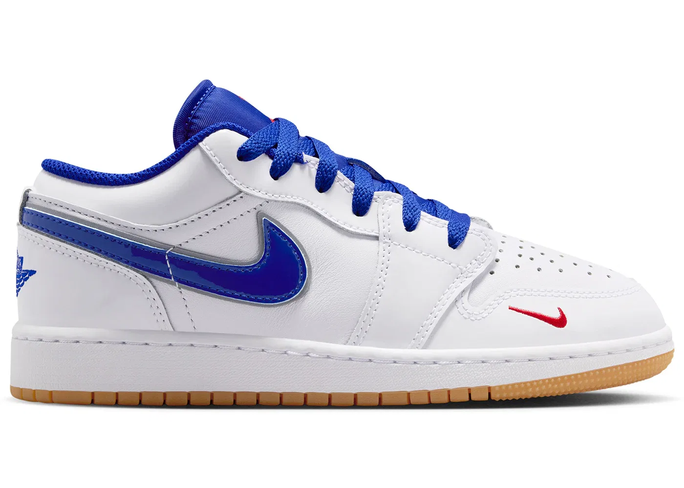 Детские кроссовки Lifestyle Jordan 1 Low SE Jordan, White/Old Royal/Gum Yellow/University Red