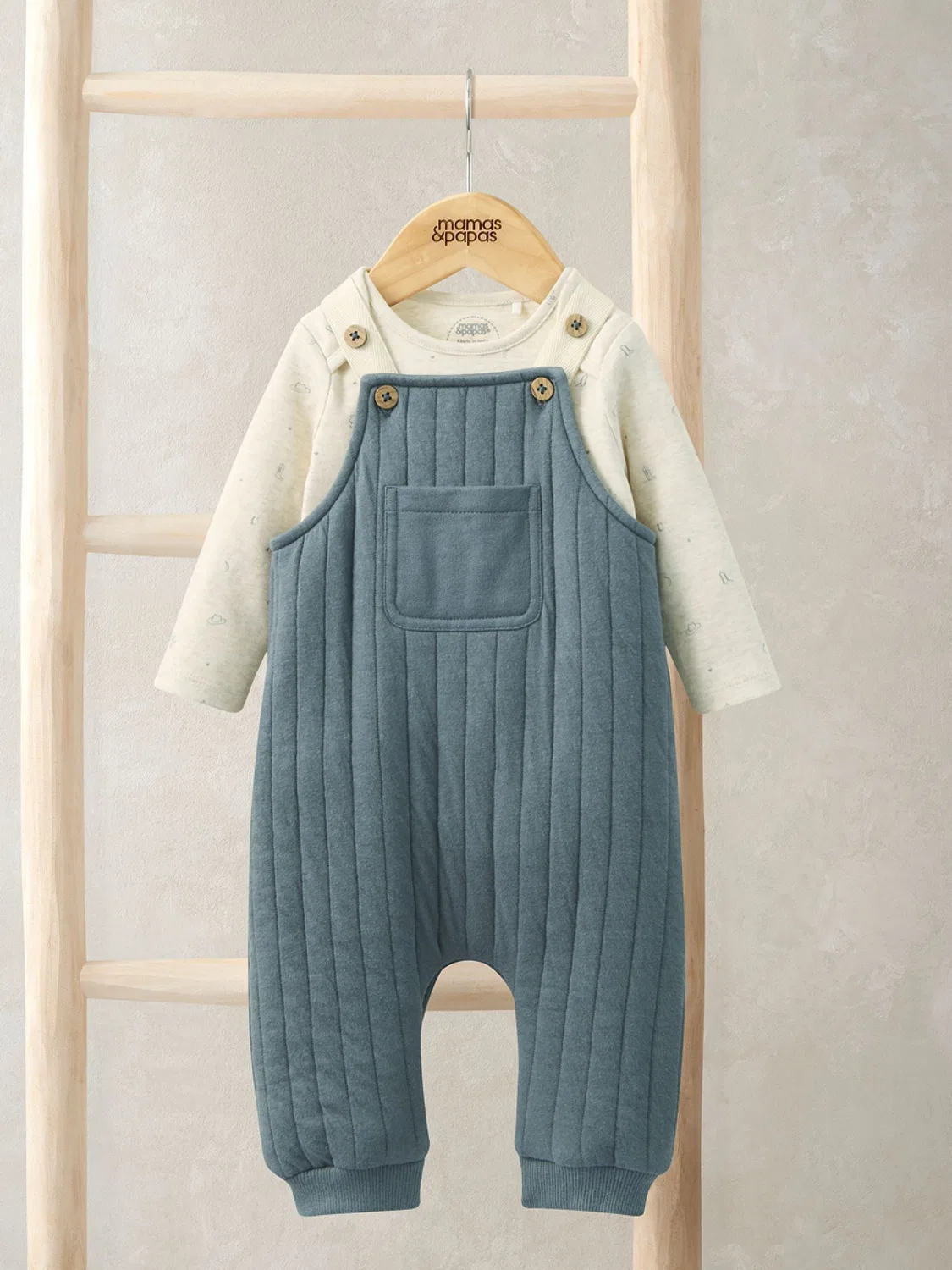 Комбинезон с боди, стеганый Mamas & Papas, синий