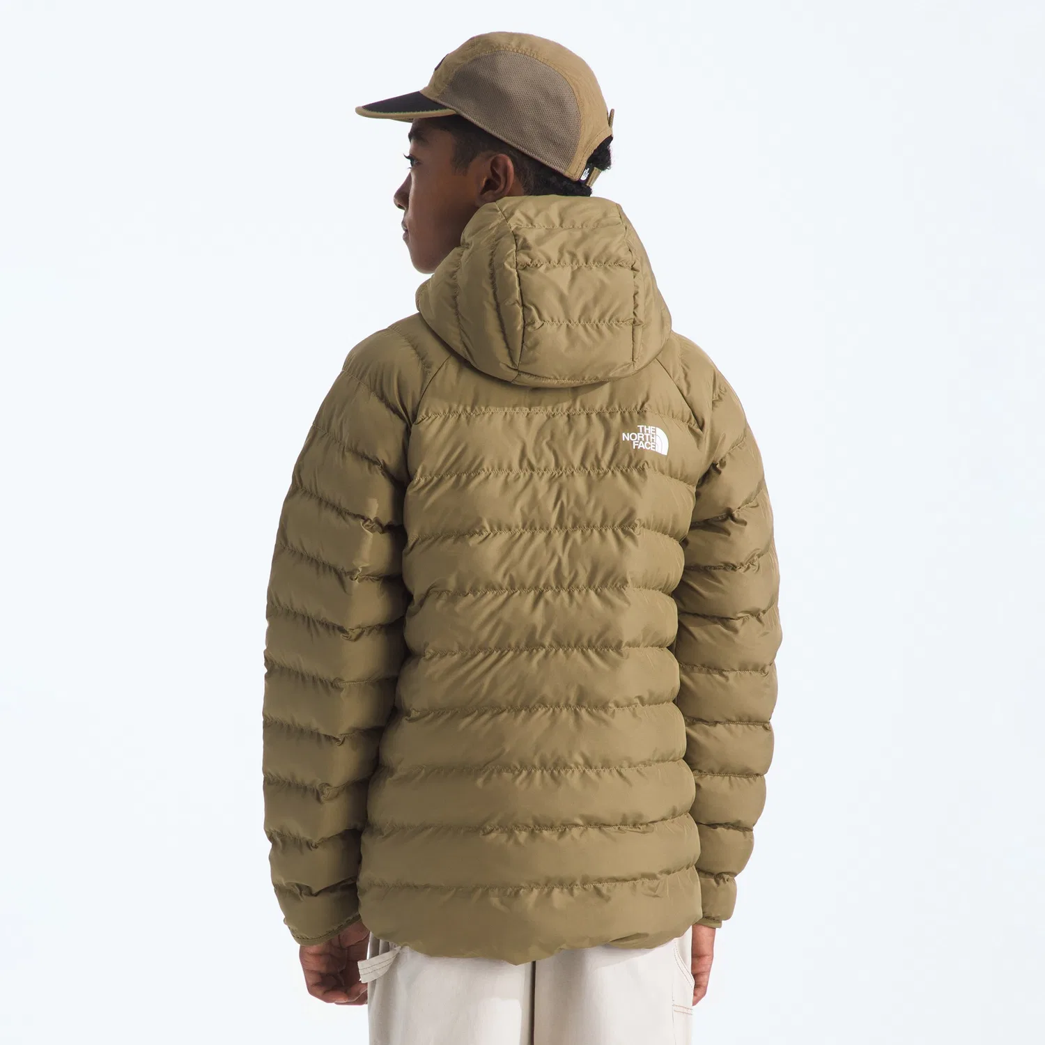 Детская утепленная куртка с капюшоном двусторонняя Reversible Perrito The North Face, зеленый — фото 2