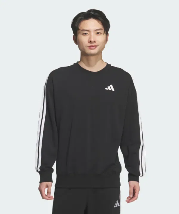 Свитшот свободного кроя с 3 полосками, Essential Plus, Adidas — фото 2
