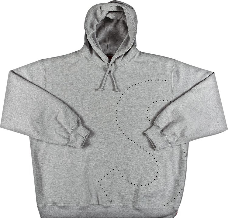 

Толстовка Supreme Laser Cut S Logo Hooded Sweatshirt 'Heather Grey', серый