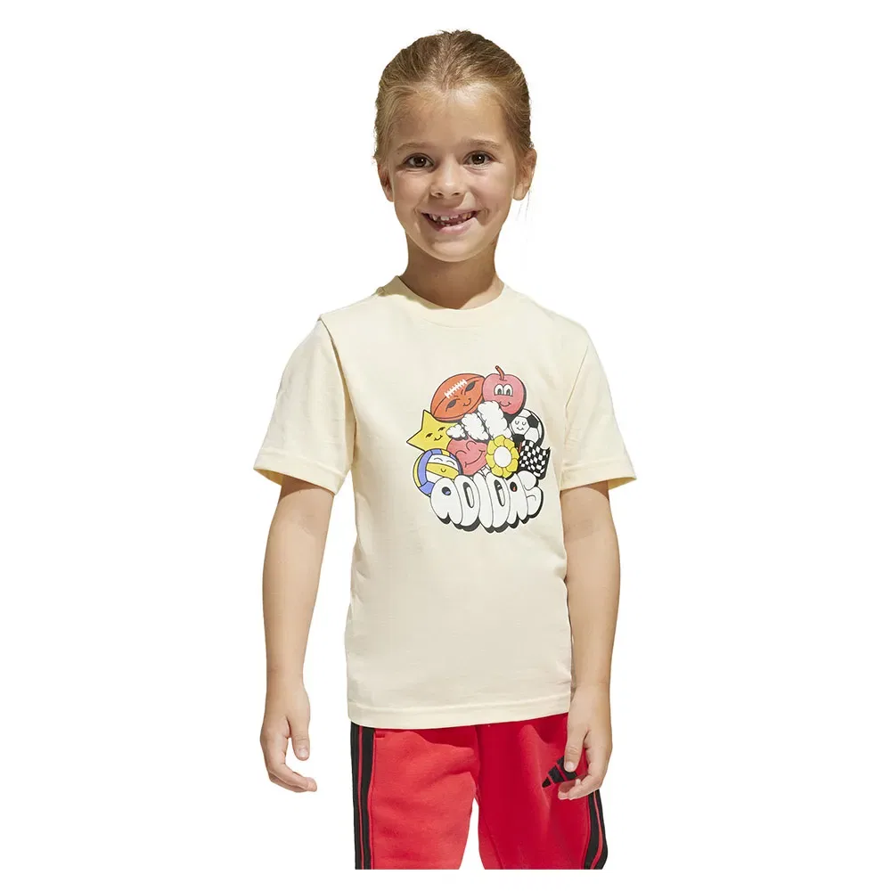 Футболка с коротким рукавом Fun Graphic Adidas, бежевый