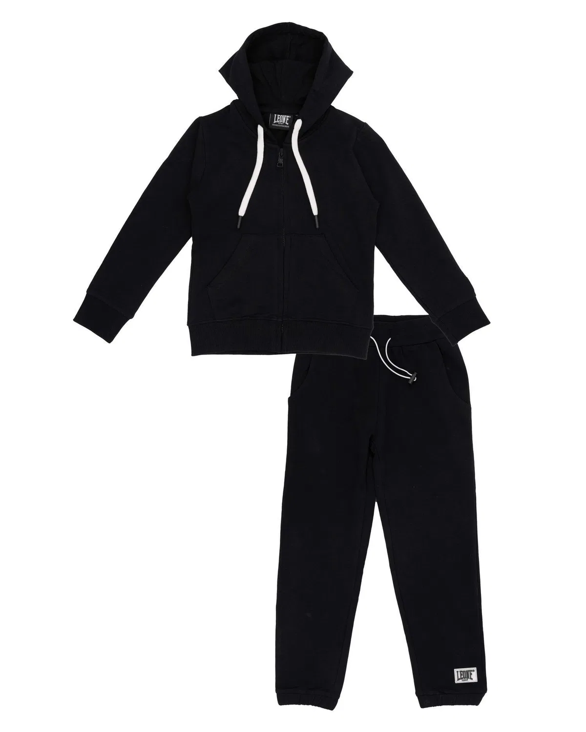 Детский спортивный костюм с капюшоном Welcome Back Leone 1947 Apparel, Schwarz Mondgrau
