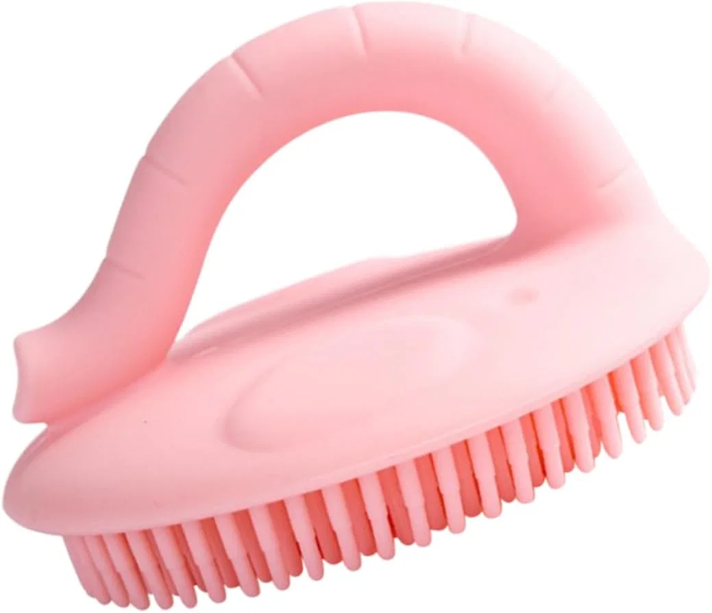 Силиконовая щетка для душа SHOWERORO, 9.5x8.4x5.7 см, 70 г, Pink — фото 2