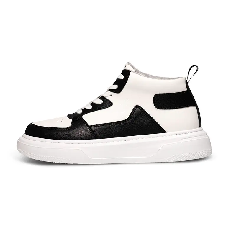 

PAIBLOKS Высокие повседневные кроссовки унисекс с амортизацией, увеличенной высотой, устойчивостью к истиранию и скольжению черно-белые, цвет Black White