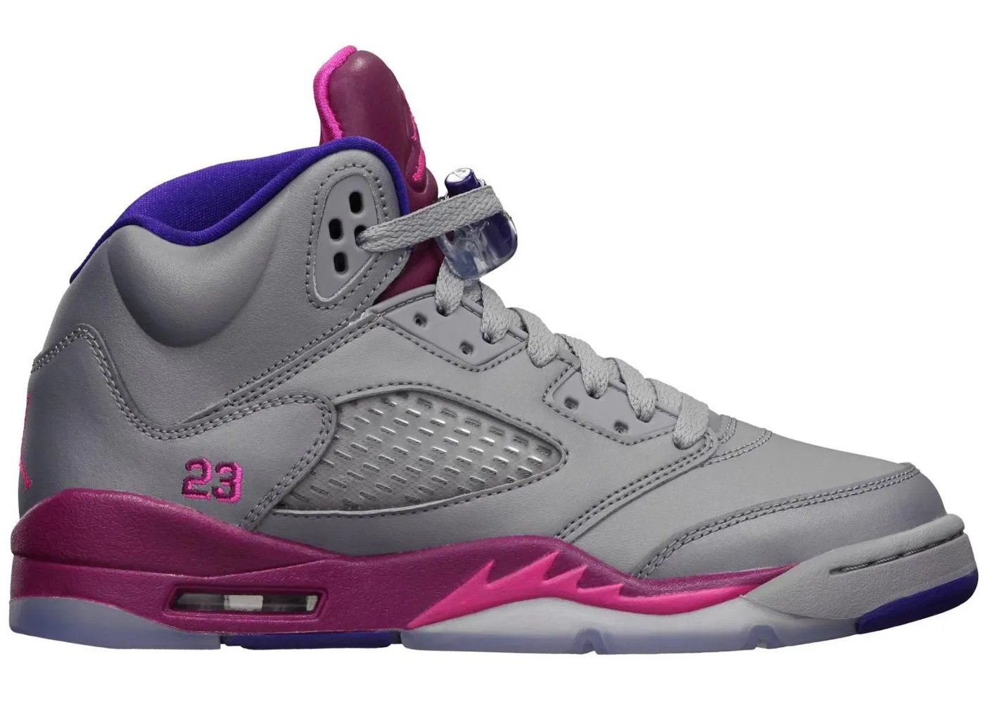 Детские кроссовки Lifestyle Jordan 5 Retro Jordan, Cement Grey/Pink Foil-Raspberry Red-Electric Purple